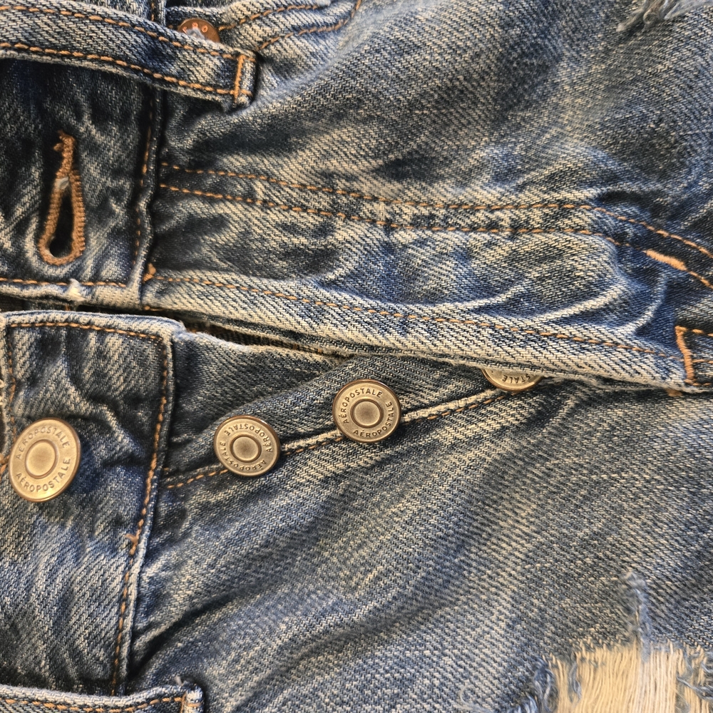 Aeropostale Blue Distressed Jean Shorts - Picture 3 of 7